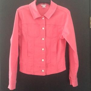 SUMMER CLEARANCE Venus Coral Denim Jean Jacket